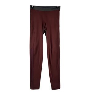 Nike Pro Dri-FIT Womens High Rise Compression Leggings Burgundy Size Medium